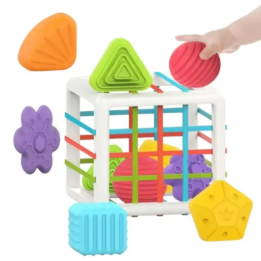 Kubi Montessori me Forma dhe Tekstura