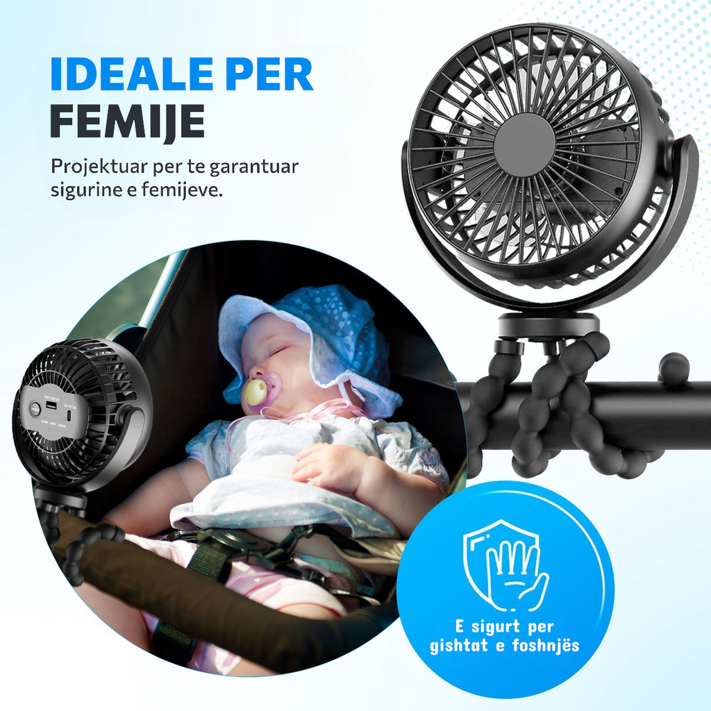 Portable Fan for Baby Stroller