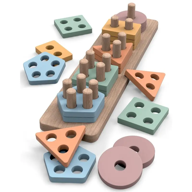 Loder Montessori Druri – Puzzle me Forma dhe Ngjyra